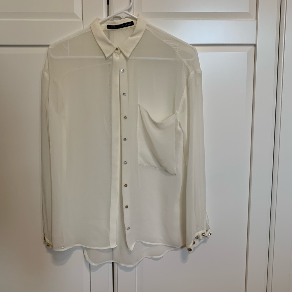 Zara sheer blouse